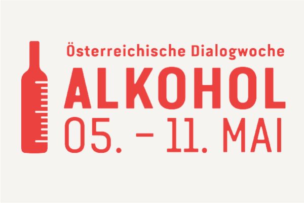 Logo der Österreichischen Dialogwoche Alkohol mit Datum 