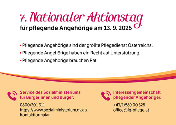 7. Nationaler Aktionstag pflegender Angehöriger