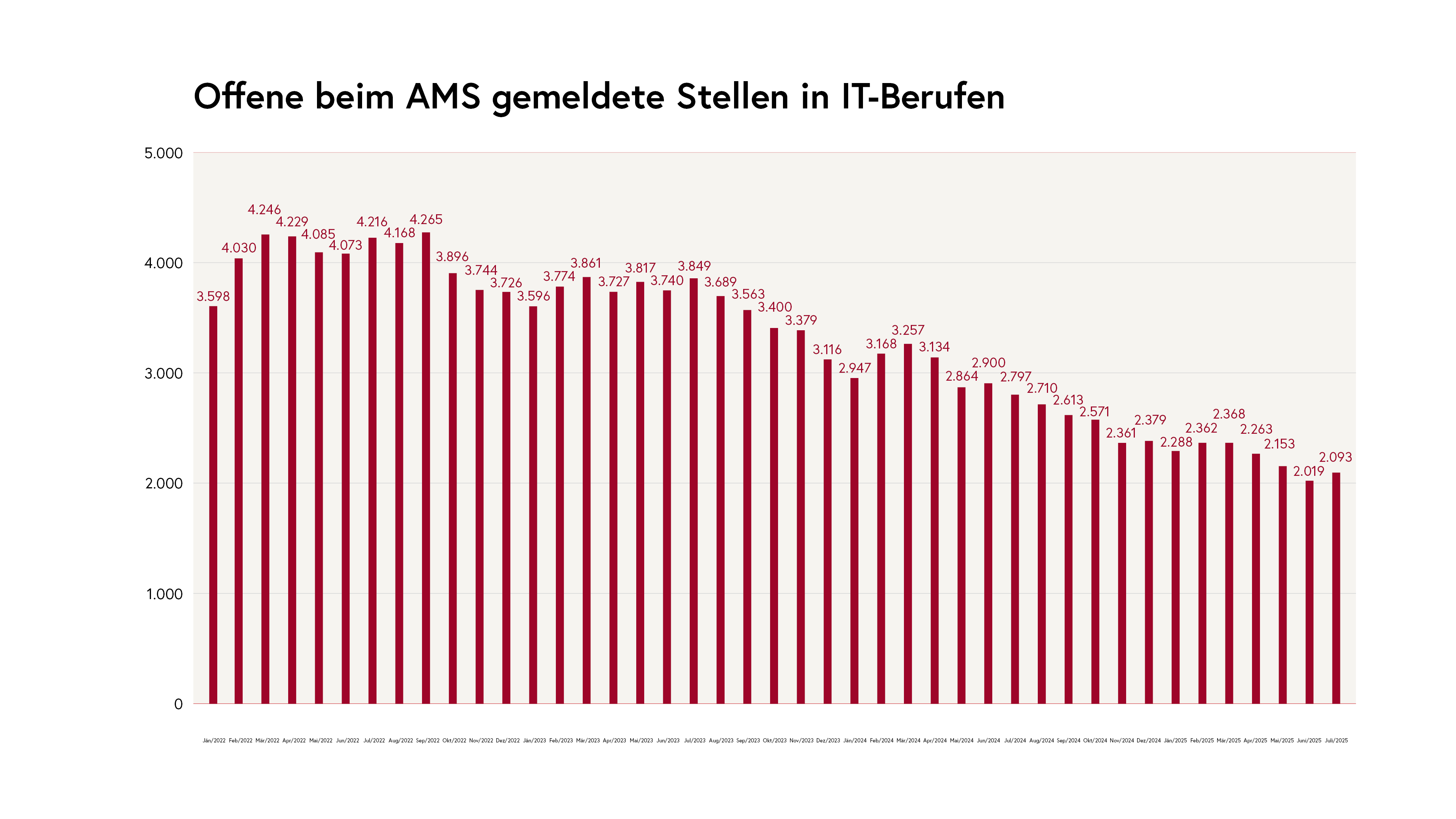 Offene Stellen IT-Berufe - Juli 2025 (Stand: 31. Juli 2025)